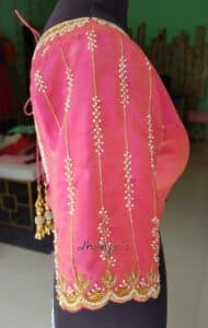 fancy embroidery design for blouse sleeve